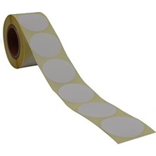 MarkEntegra 500 Adet Baskısız Kuşe Etiket - 50 mm Çap - Rulo