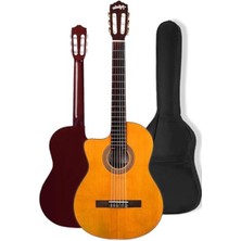 MarkEntegra 4/4 Kesik Kasa Klasik Gitar Seti - Çanta, Askı, Tuner, Metod ve Pena Dahil