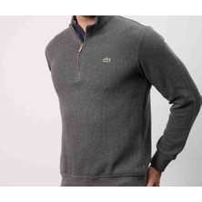Lacoste Fermuar Yaka Extra Dar Antrasit Sweatshirt