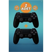 Azurtech Doubleshock 4 Kablosuz Titreşimli Oyun Kolu 2 Adet – Ps4 / Pc Uyumlu, Çift Motorlu, Ergonomik Tasarım