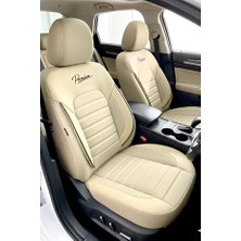 Kurra Store Fiat Brava (182) 1.9 Td 100 S (182.BF) (101 Hp) 1998 Premium Serisi Uyumlu Keten Oto Koltuk Kılıfı Bej