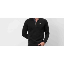 Lacoste Fermuar Yaka Extra Dar Siyah Sweatshirt