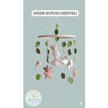 Trend Metfiq Decoration El Yapımı Keçe Bebek Dönencesi - Müzik Kutusu Hediyeli - Beşik Oyuncağı Yenidoğan Odası Dekorasyonu
