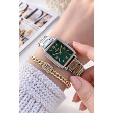 Wesse Elite Çelik Kordon Kararmaz Renk Atmaz Bayan Kol Saati 30MT Suya Dayanıklı+Bileklik BLS1149.03