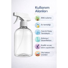 MF Botanik 1 Adet Boş Fısfıslı Sprey Şişesi 500 ml - 2 Çeşit Püskürtmeli