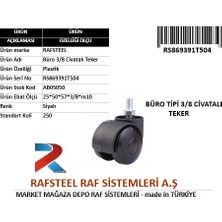Büro Için 3/8 Civatalı Teker Rafsteel RS869391T504 / 4ADET