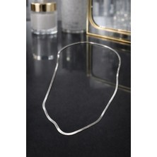 Nati Co Gümüş Renk Ince Yılan Zincir Kolye