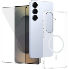 Teleplus Samsung Galaxy S26 Kılıf London Manyetik Şarj Özellikli Kapak + Tam Kapatan Ekran Koruyucu