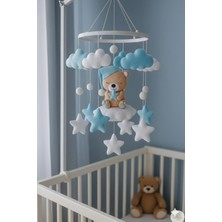 Trend Metfiq Decoration Müzik Kutulu Bebek Dönencesi - El Yapımı Keçe Beşik Üstü Oyuncak - Baby Shower Hediyesi