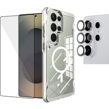 Teleplus Samsung Galaxy S26 Ultra Kılıf Tmax Manyetik Şarj Özellikli Kapak + Tam Kapatan Ekran Koruyucu Kamera Lens Set