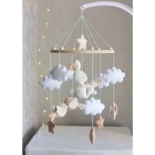 Trend Metfiq Decoration Müzik Kutulu Bebek Dönencesi - El Yapımı Keçe Beşik Üstü Oyuncak - Baby Shower Hediyesi