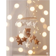 Trend Metfiq Decoration Premium El Yapımı Keçe Bebek Dönencesi - Antialerjik Yenidoğan Uyku Arkadaşı ve Beşik Oyuncağı