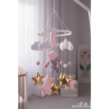 Trend Metfiq Decoration Bebek Tasarım El Yapımı Bebek Dönencesi | Müzikli Uyku Arkadaşı | Bulut, Yıldız ve Hayvan Figürlü