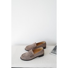 Meral Özgenç Süet Düz Taban Loafer