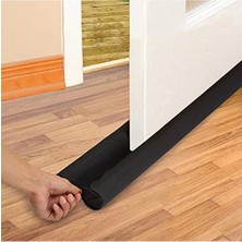 MarkEntegra Kapı Altı Rüzgar Önleyici Isı Yalıtım Süngeri - 85 Cm, Çift Taraflı, Siyah