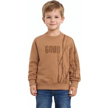 Baglan Erkek Çocuk Önü Arkası Baskılı Sweatshirt BGL-ST05241
