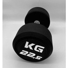 Alin Sport 22,5 kg Kauçuk Kaplı Profesyonel Olimpik Dumbbell ( Dambıl ) - Beyaz kg