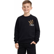 Baglan Erkek Çocuk Önü Baskılı Sweatshirt BGL-ST05238