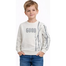 Baglan Erkek Çocuk Önü Arkası Baskılı Sweatshirt BGL-ST05241