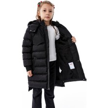 Kalın Mikrojel Elyaf Dolgulu Kız Kabanı Kışlık