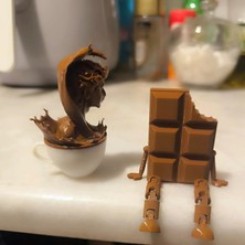 SNM Modern Büst ve Çikolata Karakter Figür - Ofis ve Ev Dekorasyon Hediyesi