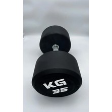 Alin ALİN Sport 35 KG Kauçuk Kaplı Profesyonel Olimpik DUMBBELL ( Dambıl ) - Beyaz KG