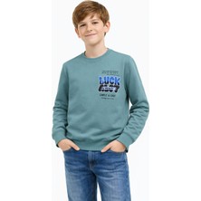 Baglan Erkek Çocuk Önü Arkası Baskılı Sweatshirt BGL-ST05237