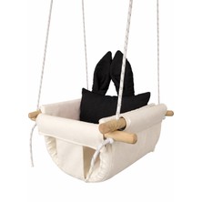 Çocuk Ev Içi Tavan Salıncağı Taraftar Desenli Çift Kat Kumaş 50 kg Taşıma Kapasiteli