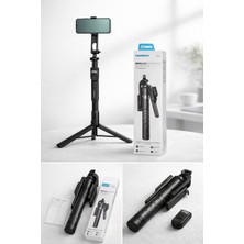 Fineblue Pazaraza Fıneblue D02 Bluetooth Kumandalı Tripodlu Selfie Çubuğu – 175 mm Uzatılabilir, Kablosuz