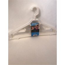 Büyük Ekonomik 6'lı Beyaz Elbise Askısı Seti