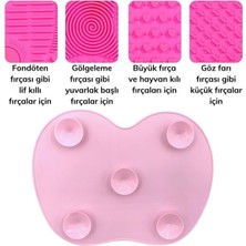 By Nevser® Pratik Kolay Makyaj Fırçası Temizleme Matı Aparatı Aleti Küçük
