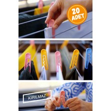 20 Adet Çok Amaçlı Kırılmaz Mandal Klips Seti