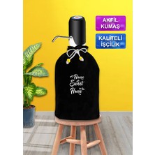 Siyah Kumaş Damacana Kılıfı, Ev Dekorasyonu Için Şık ve Koruyucu