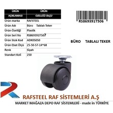 Büro Için Tablalı Teker Rafsteel RS869391T507 / 4 Adet