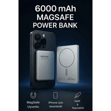 Azurtech Magsafe Uyumlu 6000 Mah Kablosuz Powerbank - Pd Hızlı Şarj