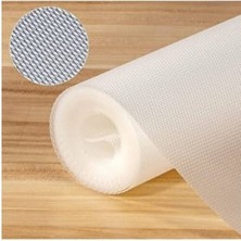 Şeffaf Eva Raflık 45 cm x 10 M, Kaydırmaz, Dolap Içi Çekmece Düzeni