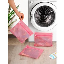 MarkEntegra 3 Adet Bebek Çorap Yıkama Filesi, Pembe