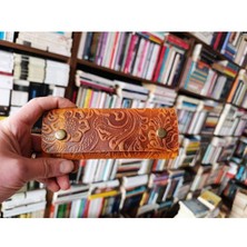 Mahfuz Leather Crazy Gerçek Deri Tamamen El Emeği Özel Kalemleriniz Için Kalemlik Kalemkutu (15.5x6.5 ) NLU367