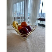 Şık Üçgen Meyve ve Ekmek Sepeti, Modern Tel Tasarım