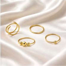 Begonia Accessories Anti Alerjik Paslanmaz Kararmaz 4 Adet Hızma Küpe Olarak Kullanıma Uygun Set