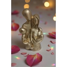 doğal Altın rengi Anne Baba Çocuk Aile Biblosu