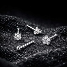 Begonia Accessories Anti Alerjik Paslanmaz Kararmaz 4 Adet Hızma Küpe Olarak Kullanıma Uygun Set