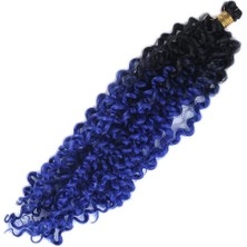 Cosmos E-Ticaret Afro Dalgası / Siyah Koyu Mavi Ombreli