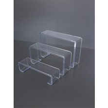 3'lü Merdiven Şeffaf Ayakkabı Standı Seti, Modern ve Şık Tasarım