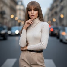 Cosmos E-Ticaret Düz Perçemli Uzun Fiber Sen Peruk / Bebek Kumralı