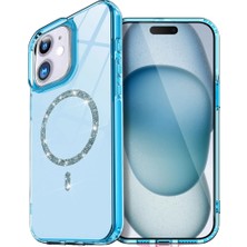 Raftan Topla Apple Iphone 11 Live Diamond Magsafe Kapak - Mavi