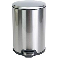 MarkEntegra Şık Pedallı Çöp Kovası, 12 Lt, Beyaz ve Siyah Iç Kısım