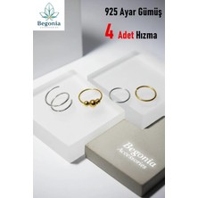 Begonia Accessories 925 Ayar Gümüş 4 Adet Halka Hızma Set / 13