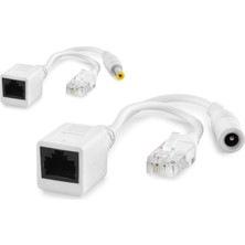 Evimdeyokyok Ip Kamera Poe Set Ethernet Adaptör Güç Kablosu Beyaz HDX1324