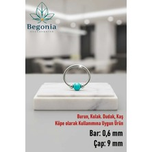 Begonia Accessories 925 Ayar Gümüş Firuze Taşlı 3 Top Hızma, Küpe Olarak Kullanıma Uygun Ürün